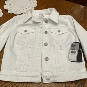 1-2026A—Guess White Jean Jacket XS NWT